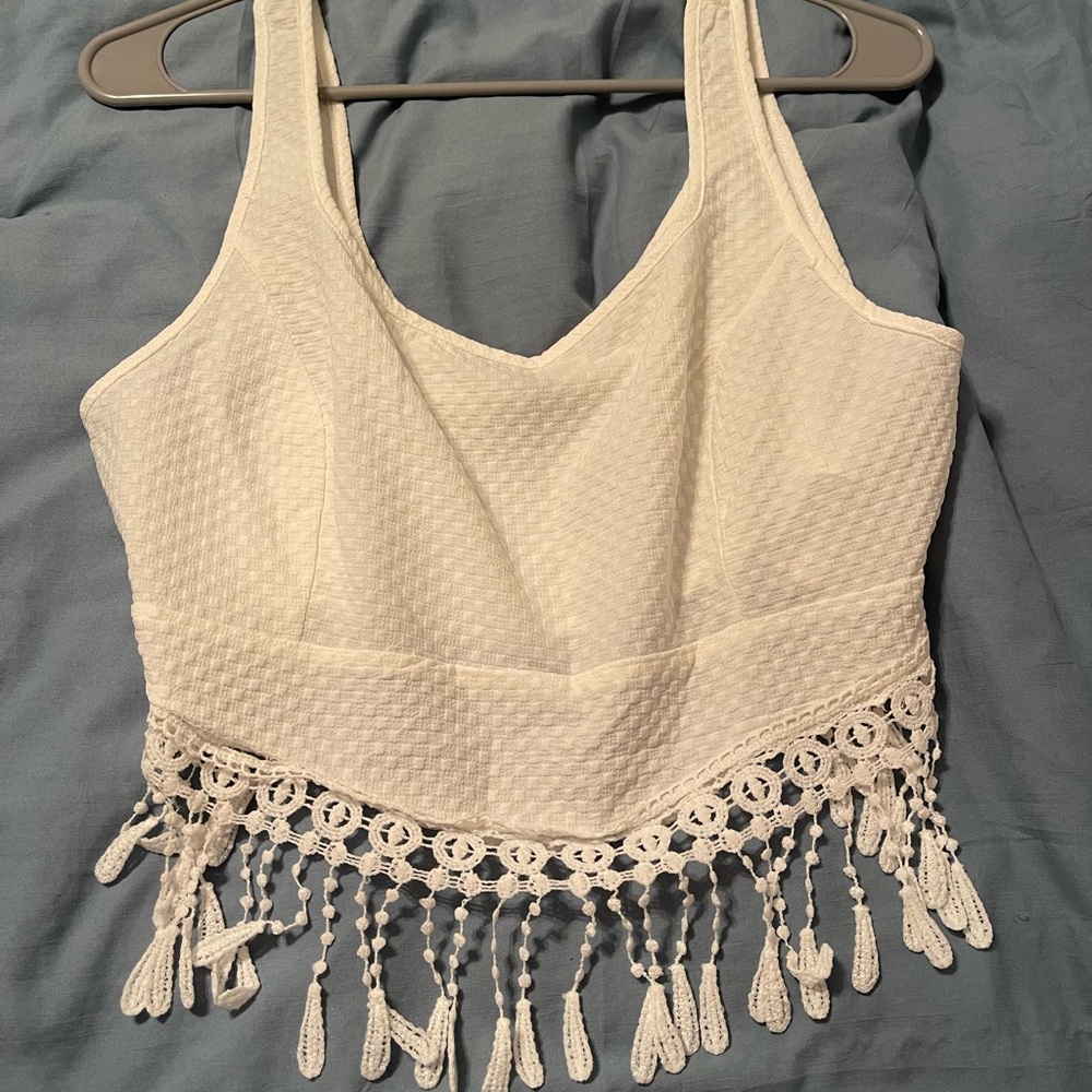 SHEIN white crop top